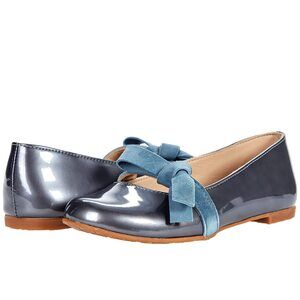 Elephantito Girls Claire Flats (Little Kid/Big Kid) Patent Steel 13 Little Kid M